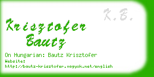 krisztofer bautz business card